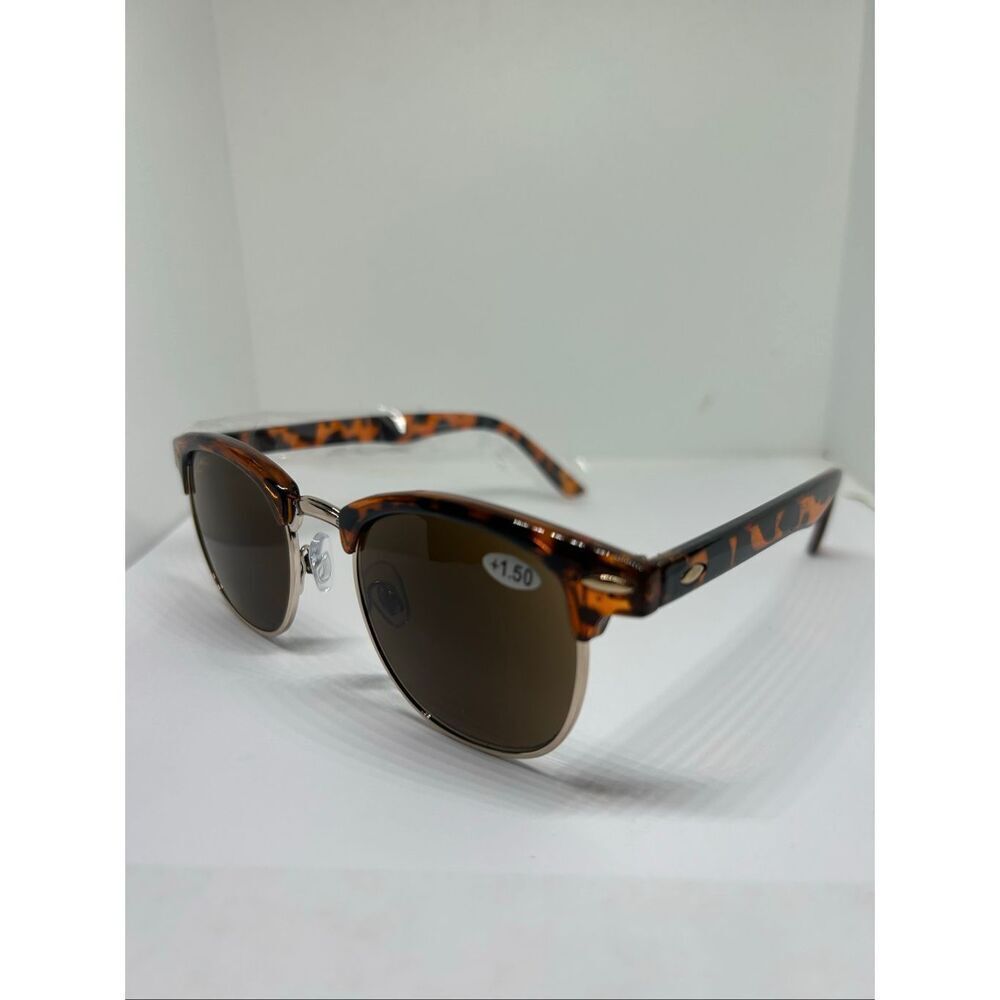 Tortoise Shell Sun Readers +1.50 Brown Lens UV Protection Sunglasses
